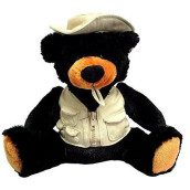Wishpets Stuffed Animal - Soft Plush Toy For Kids - 10" Fishing Bear With Vest And Hat
