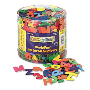 Creativity Street 4304 Wonderfoam Letters And Numbers, 1/2 Lb. Tub, Approximately 1,500 Pieces