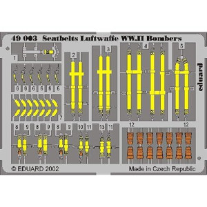 Eduard Accessories - 49003 Model-Making Accessory Seatbelts Luftwaffe Ww. Ii Bombers