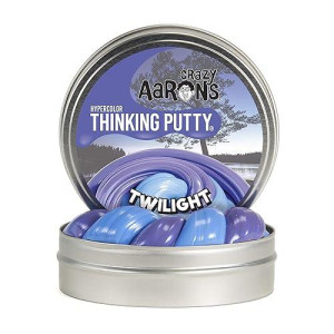 Crazy Aaron'S Thinking Putty 4" Tin - Hypercolor Twilight- Color Changing Putty, Firm Texture - Never Dries Out