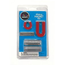 Dowling Magnets Alnico Magnet Science Kit. Magnets For Kids Including 2 Horseshoe Magnets, 1 Bar Magnet, Iron Filings And Iron Shapes For Fun Science Experiments. Item 731009. Ages 8+