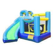 Bounceland Ultimate Combo Inflatable Bounce House, 12 Ft L X 10 Ft W X 8 Ft H, Basketball Hoop, Obstacle Wall, Fun Tunnel, Slide And Bounce Area For Kids