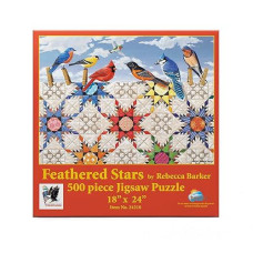 Sunsout Inc - Feathered Stars - 500 Pc Jigsaw Puzzle By Artist: Rebecca Barker - Finished Size 18" X 24" - Mpn# 24210