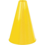 Yellow Plastic Megaphone (8.25" X 6") - 1 Pc - Eco-Friendly & Lightweight Design - Ideal For Sports Events, Parties & Cheerleading