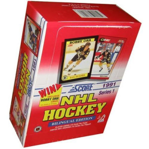 1 (One) Box - 1991 Score Nhl Hockey Series 1 - Bilingual Edition - (36 Packs Per Box)