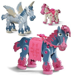 Bloco Toys Horses & Unicorns | Stem Toy | Diy Building Construction Set (418 Pieces) | Ages 6+