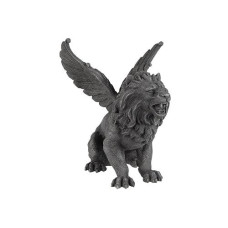 Ptc 6.5 Inch Resin Medieval Winged Lion Gargoyle Statue Figurine