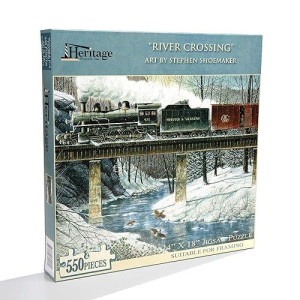 Heritage Puzzle River Crossing - 550 Piece Jigsaw Puzzle