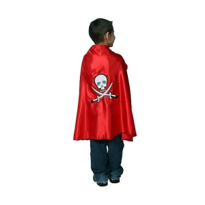 Making Believe Kids Carribean Pirate Captain Skull Dressup Cape Halloween Costume