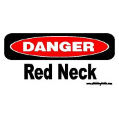 Danger Red Neck Bumper Sticker/Decal