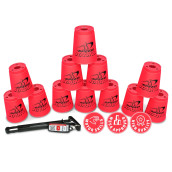 Speed Stacks | Official Sport Stacking Set, Pink - 12 Cups And Holding Stem | Top Grade Materials, Low Friction | Wssa Approved