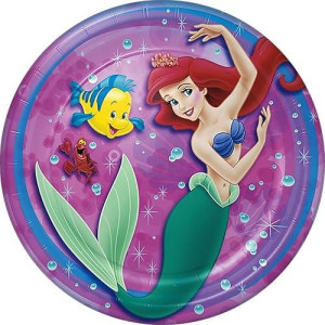Little Mermaid Lunch Plates 8Ct