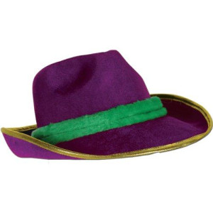 Mardi Gras Vel-Felt Fedora Party Accessory (1 Count)