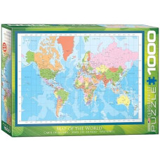 Eurographics Modern Map Of The World Puzzle (1000-Piece)