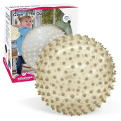 Edushape The Original Sensory Ball For Baby - 7" Glow-In-The-Dark Color Baby Ball That Helps Enhance Gross Motor Skills For Kids Aged 6 Months & Up - Vibrant, Colorful & Unique Toddler Ball
