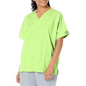 Cherokee Women'S V Neck Scrubs Shirt, Lime Green, X-Small