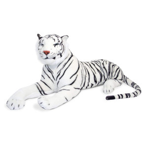 Melissa & Doug White Tiger - Plush, Soft Toy, Animal, All Ages, Gift For Boy Or Girl