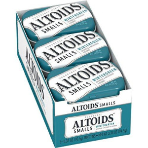 Altoids Smalls Wintergreen Mints, Sugar Free, 9 Pack,