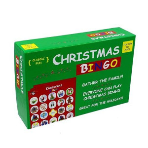 Christmas Bingo - The Original And Classic Version-Have A Very Merry Christmas With Our Popular Christmas Bingo Game, Complete With Bingo Game Cards, Real Bingo Chips And A Bingo Spinner!
