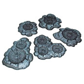 Crater Set - Unainted (5 Craters, 28Mm Terrain) By Pegasus Hobbies