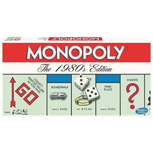Monopoly The 1980'S Edition With Original 1980'S Artwork & Components Incl. All Classic Tokens, By Winning Moves Games Usa, Classic Family Board Game With Classic Tokens, For 2 To 8 Players, Ages 8+