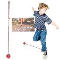 Just Jump It Skipper Ball-Skip Ball Toy - Active Outdoor Youth Fitness Toy - Red