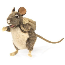 Folkmanis Pack Rat Hand Puppet, Brown, Beige, 1 Ea