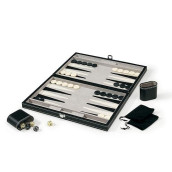 Mainstreet Classics By Gld Products 15-Inch Backgammon Board Game Set , Black/White