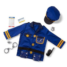Melissa & Doug Police Officer Role Play Costume Dress-Up Set (8 Pcs)