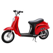 Razor Pocket Mod Miniature Euro 24V Electric Kids Ride On Retro Scooter, Speeds up to 15 MPH with 10 Mile Range, for Ages 13 and Up, Red