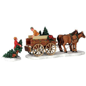 Lemax Christmas Tree Wagon, Set Of 2#43451