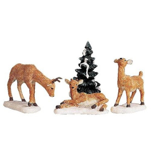 Lemax Village Collection Dad And Fawns Set Of 4 #92299
