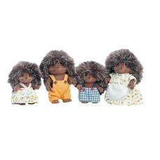 Calico Critters Pickleweeds Hedgehog Family - Set Of 4 Collectible Doll Figures For Children Ages 3+