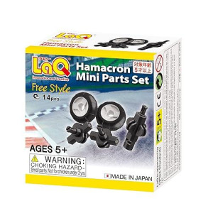 Laq Free Style Hamacron Mini Parts Set | 14 Pieces | Age 5+ | Creative, Educational Construction Toy Block | Made In Japan