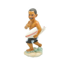 Kc Hawaii Barack Obama Holding A Surfboard Dashboard Doll 4"
