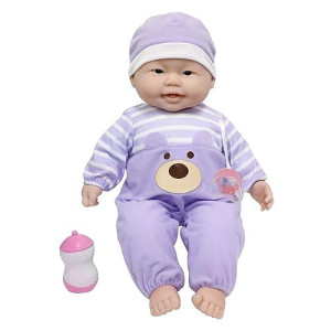 Jc Toys Soft And Cuddly 20" Huggable Baby Doll Play Set Lots To Cuddle Babies, Purple,Ages 2+, Asian