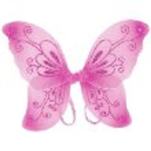 Sparkling Fairy Wings For Kids, Pink - One Size - Halloween Costume And Dress Up For Girls