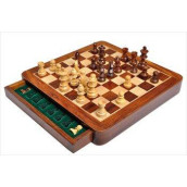 The House Of Staunton Wooden Magnetic Travel Chess Set - 12 Square