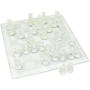 10" Glass Chess Set