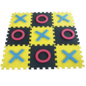 S&S Worldwide Jumbo Foam Tic-Tac-Toe. Connect Tiles To Create Huge 36 Sqaure Board Version Of Classic Game. Includes 9 Board Tiles, 5 X'S And 5 O'S. Portable Fun For Kids And Adults.