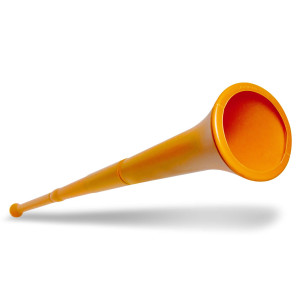 Windy City Novelties Orange World Cup Collapsible Stadium Horn | 28" | Team Spirit Football Sports Fans Supplies Noisemakers Sport Events Air Horn