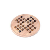 Redify - Pretty English Solitaire Game, 33 Holes Wooden 23 Cm - 200119