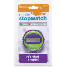 Learning Resources Simple 3 Button Stopwatch, Supports Science Investigations, Timed Math Exercises, Elapsed Time Tracking, Ages 5+