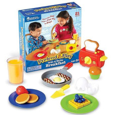 Learning Resources Pretend & Play Rise & Shine Breakfast - 21 Pieces, Ages 3+ Pretend Play Food For Toddlers, Preschool Learning Toys, Kitchen Play Toys For Kids