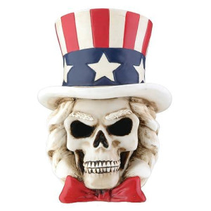 Uncle Sam Skeleton Head Collectible Skull Figurine