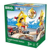 BRIO World - 33280 Freight Goods Station | Toy Train Accessories for Kids Age 3 and Up , Green
