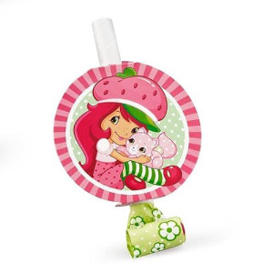 Amscan Pretty Strawberry Shortcake Birthday Party Blowouts Noisemaker Toy Favors (8 Pack), 5 5/8" X 3 3/8", Multicolor