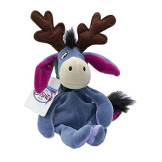 Disney Bean Bag Plush Eeyore As A Reindeer 9"