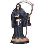 Santa Muerte Saint Death Grim Reaper In Black Halloween Statue Figurine New