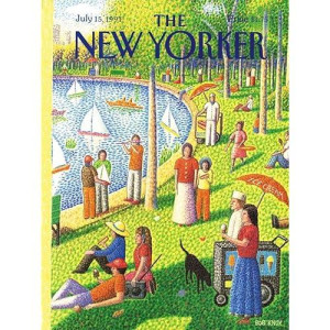 New York Puzzle Company - New Yorker Sunday Afternoon In Central Park - 1000 Piece Jigsaw Puzzle